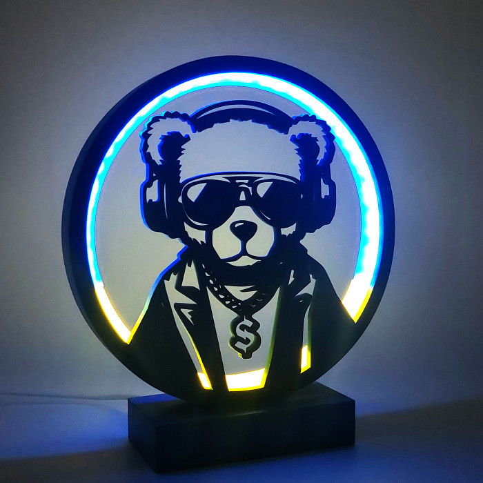 Night Light "Cool Bear" – LED Lamp in the Shape of a Bear