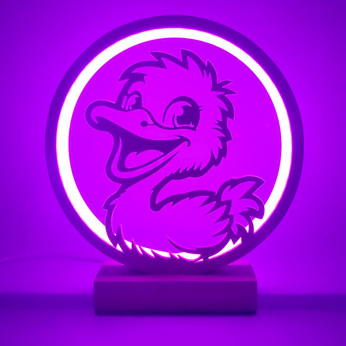 Night Light "Fiery Duck" – LED Lamp in the Shape of a Bunny
