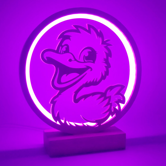 Night Light "Fiery Duck" – LED Lamp in the Shape of a Bunny