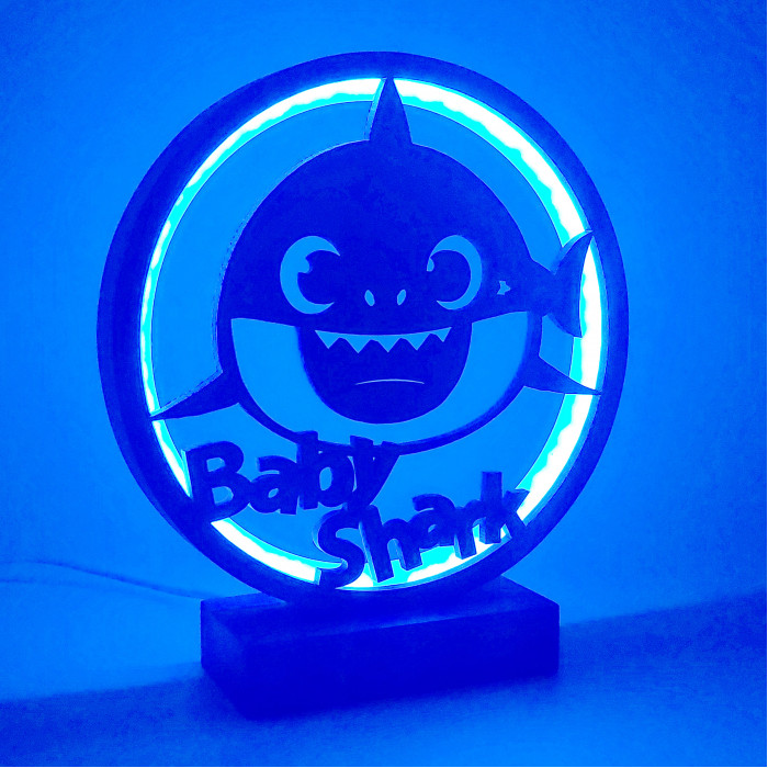 Night Light "Baby Shark"  – LED Lamp in the Shape of a Shark